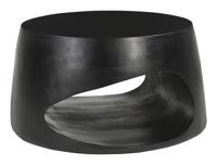 Artistiq Ronde Salontafel 'Khaleel' Mangohout, 75cm, kleur Zwart
