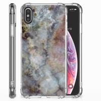 Apple iPhone X | Xs Anti-Shock Hoesje Marmer Grijs