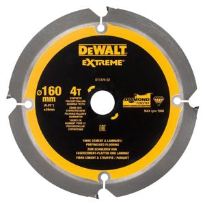 DeWALT Cirkelzaagblad voor Cementplaten | Extreme | Ø 160mm Asgat 20mm 4T - DT1470-QZ