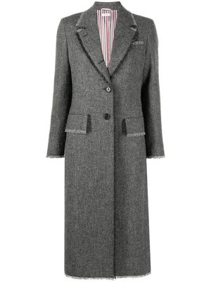 Thom Browne manteau à simple boutonnage - Gris