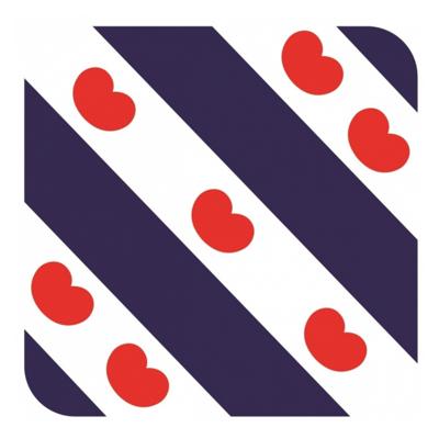Glas viltjes met Friese vlag vlag 15 st