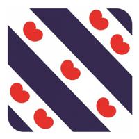 Glas viltjes met Friese vlag vlag 15 st
