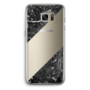 Zwart marmer: Samsung Galaxy S7 Edge Transparant Hoesje
