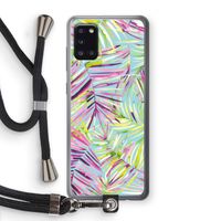 Tropical Palms Blue: Samsung Galaxy A31 Transparant Hoesje met koord