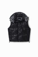 Gewatteerde bodywarmer met logo - BLACK - XS - thumbnail