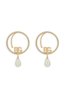 Dolce & Gabbana boucles d'oreilles pendantes DG serties de perles