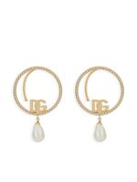 Dolce & Gabbana boucles d'oreilles pendantes DG serties de perles - thumbnail