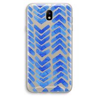 Blauwe pijlen: Samsung Galaxy J7 (2017) Transparant Hoesje