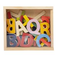 Small Foot - houten magnetische letters kleur, 37dlg.