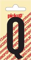 Plakletter Nobel Sticker zwarte letter Q amsterdam Pickup - Pickup