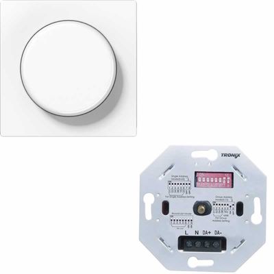 Dali LED dimmer 215-134 met dimknop Jung AS500 met voeding 230V