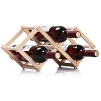 3 flessenrekken opvouwbare wijn stand houten wijn houder keuken bar display plank (hout)