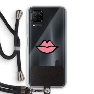 Kusje: Huawei P40 Lite Transparant Hoesje met koord