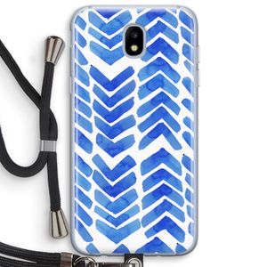 Blauwe pijlen: Samsung Galaxy J5 (2017) Transparant Hoesje met koord
