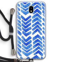 Blauwe pijlen: Samsung Galaxy J5 (2017) Transparant Hoesje met koord Blauwe pijlen: Samsung Galaxy J5 (2017) Transparant Hoesje met koord
