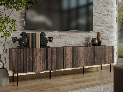 Tv-meubel TAKKO 200 cm walnoot bruin