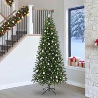 Kunstkerstboom met 300 LED met standaard Groen 240 cm PE en PVC