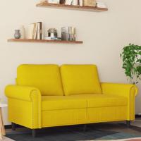 Tweezitsbank 120 cm fluweel geel