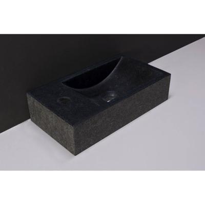 Fontein Forzalaqua Venetia Graniet Gezoet En Gebrand Zonder Kraangat Links 40x22x10 cm Forzalaqua