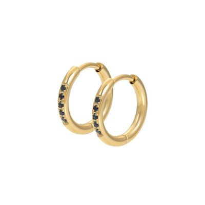 iXXXi Creolen Hoops Black Goud