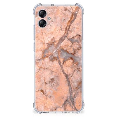 Samsung Galaxy A04e Anti-Shock Hoesje Marmer Oranje Samsung Galaxy A04e Anti-Shock Hoesje Marmer Oranje