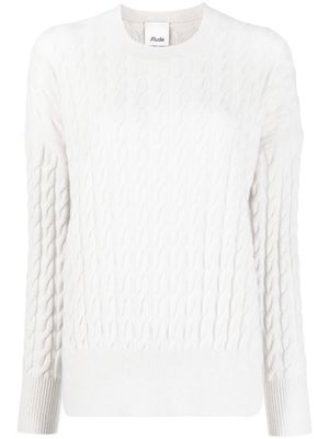 Allude pull en maille torsadée à manches longues - Tons neutres