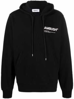 AMBUSH hoodie à logo imprimé - Noir