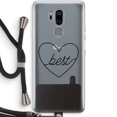 Best heart black: LG G7 Thinq Transparant Hoesje met koord