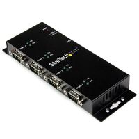 StarTech.com 4-poort USB naar DB9 RS232 Seriële Adapter Hub Industrieel DIN-rail en Wandmontage - thumbnail