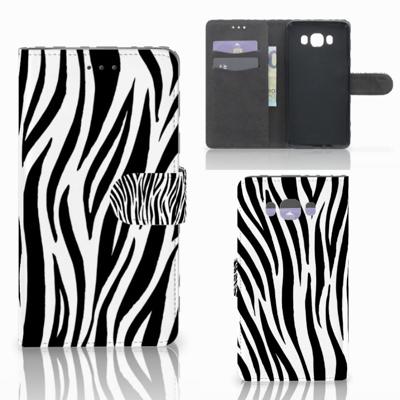 Samsung Galaxy J7 2016 | Telefoonhoesje | Met pasjeshouder | Zebra