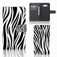 Samsung Galaxy J7 2016 | Telefoonhoesje | Met pasjeshouder | Zebra