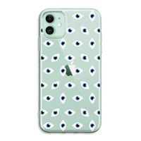 Eyes pattern: iPhone 11 Transparant Hoesje