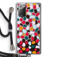 Colored Giraffe: Samsung Galaxy Note 20 / Note 20 5G Transparant Hoesje met koord