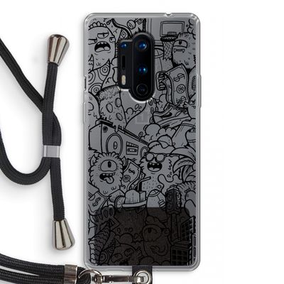 Vexx Black City : OnePlus 8 Pro Transparant Hoesje met koord