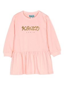 Kenzo Kids robe à logo imprimé - Rose