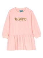 Kenzo Kids robe à logo imprimé - Rose