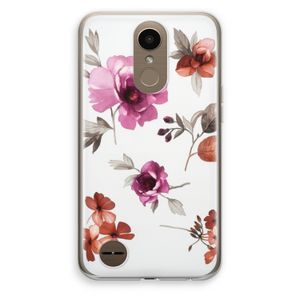 Geschilderde bloemen: LG K10 (2017) Transparant Hoesje