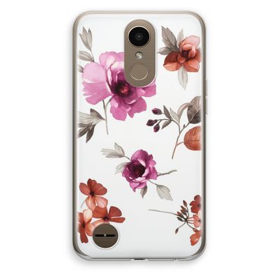 Geschilderde bloemen: LG K10 (2017) Transparant Hoesje