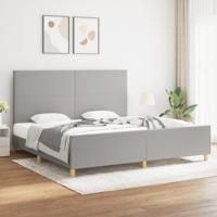 Bedframe zonder matras stof lichtgrijs 200x200 cm