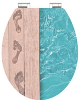MDF High Gloss WC-bril POOLSIDE met soft-close lange levensduur: extreem onbreekbaar en krasbestendig comfort en functie: geruisloos sluiten dankzij de automatische valrem eenvoudig schoon te ma