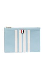 Thom Browne pochette en cuir à logo imprimé - Bleu - thumbnail