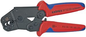 Knipex Krimptang compacte bouwvorm gebruineerd met meer-componentengrepen 195 mm - 975220