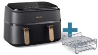 Philips 3000 series NA352/04 Airfryer met twee manden uit de 3000-serie - thumbnail