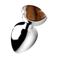 XR Brands Tiger Eye Heart - Butt Plug - Large - thumbnail