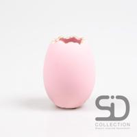 Season Inspired Decoration Vaas ei 7.5x7.5x10cm roze