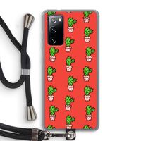 Mini cactus: Samsung Galaxy S20 FE / S20 FE 5G Transparant Hoesje met koord