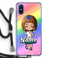 Chibi Maker vrouw: Xiaomi Mi Mix 3 Transparant Hoesje met koord
