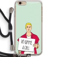 Gimme a call: iPhone 6 PLUS / 6S PLUS Transparant Hoesje met koord Gimme a call: iPhone 6 PLUS / 6S PLUS Transparant Hoesje met koord