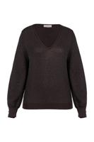Nika structure pullover - espresso - 13601