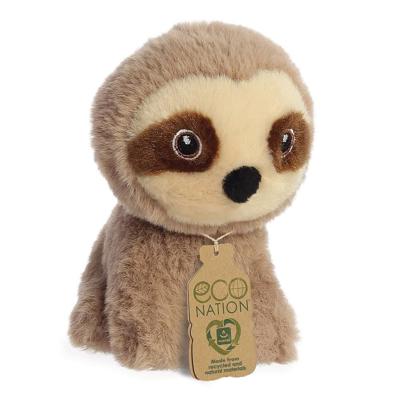 Aurora Pluche dieren knuffel - Luiaard - van 13 cm - Knuffeldieren